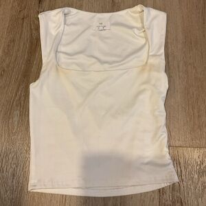 Live in the Moment - Elegant Cream Sleeveless Top - Ladies Size Small